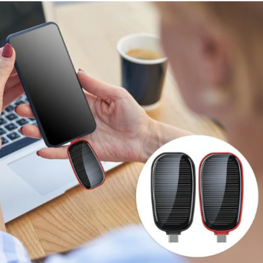 ソーラー充電対応 小型モバイルバッテリー 1200mAh キーリングタイプ・アウトドア